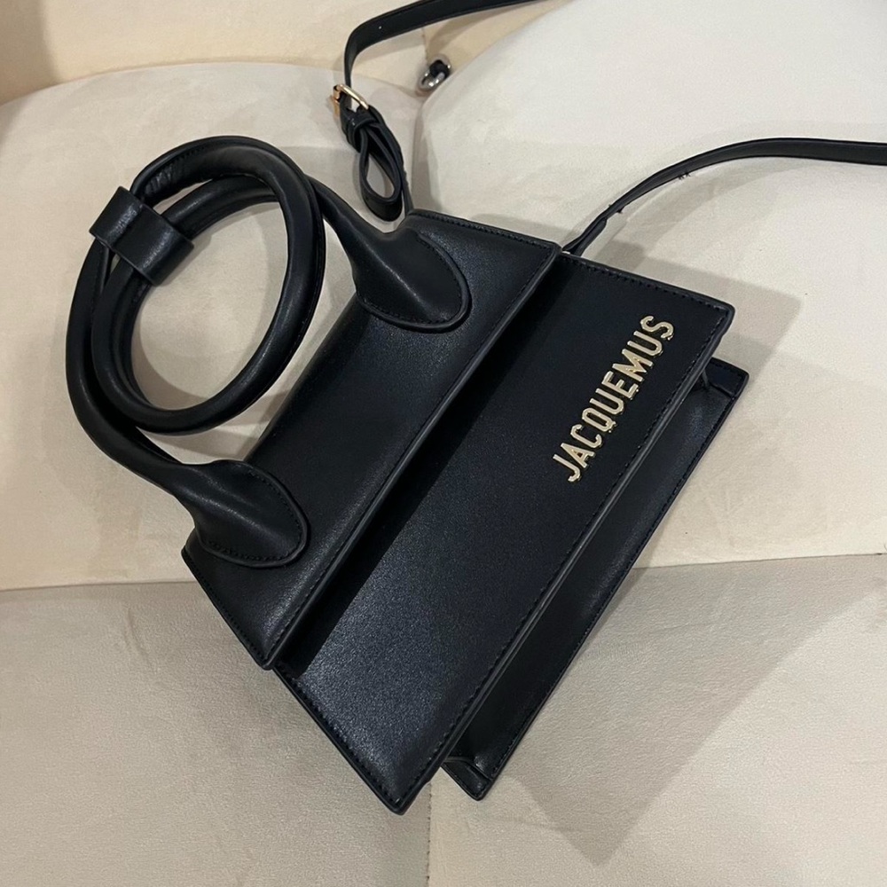 Black Mini Bag Sleek Structured Design